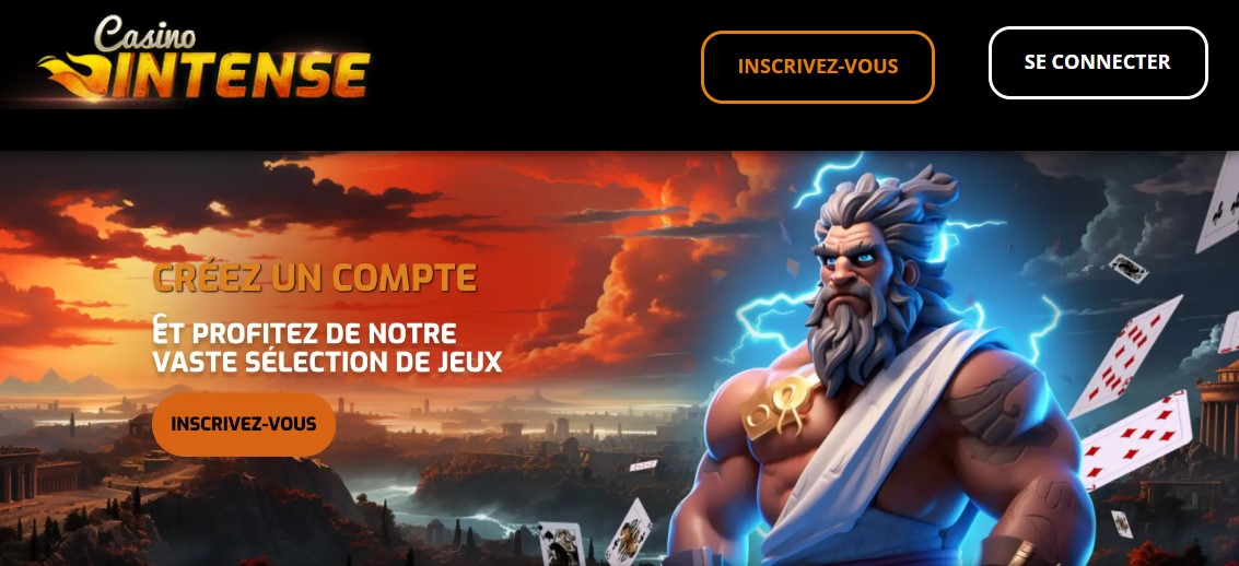 intense casino banner
